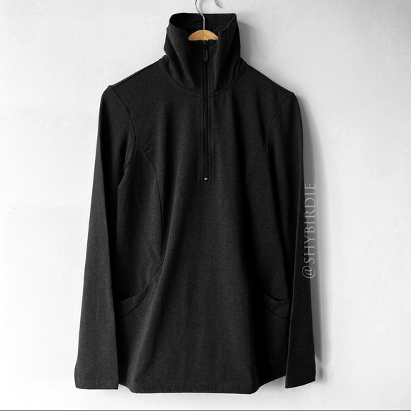 Roots Active Half-Zip Top, Light Grey - Picture 10 of 12